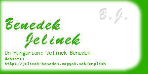 benedek jelinek business card